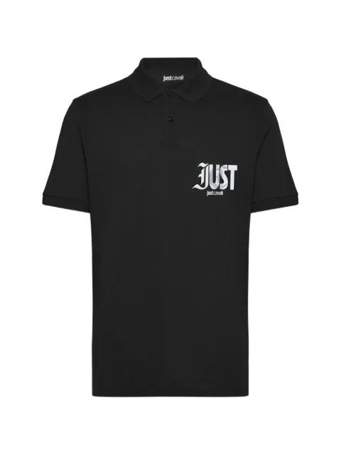 logo-print cotton polo shirt by JUST CAVALLI