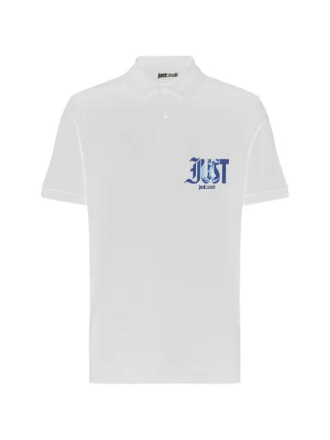 logo-print cotton polo shirt by JUST CAVALLI