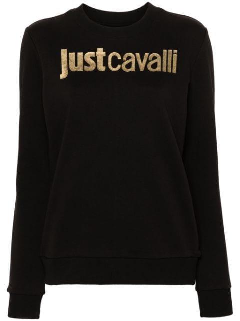 logo-print cotton sweatshirt by JUST CAVALLI