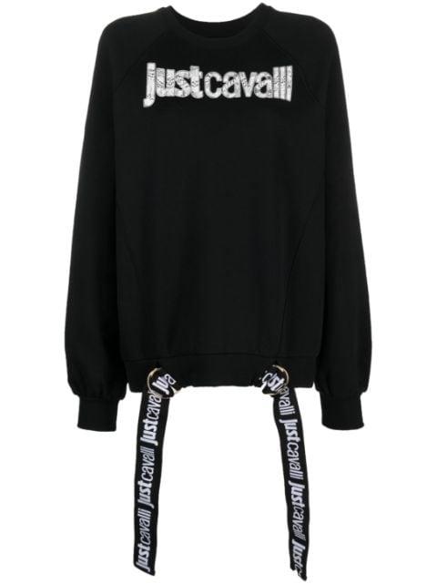 logo-print cotton sweatshirt by JUST CAVALLI