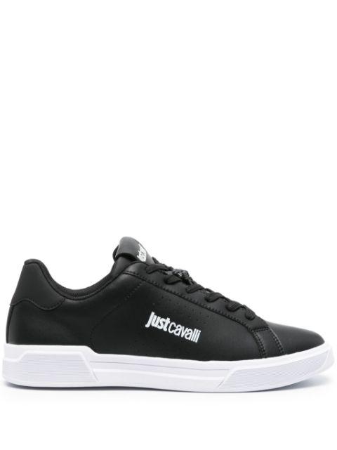 logo-print leather sneakers by JUST CAVALLI