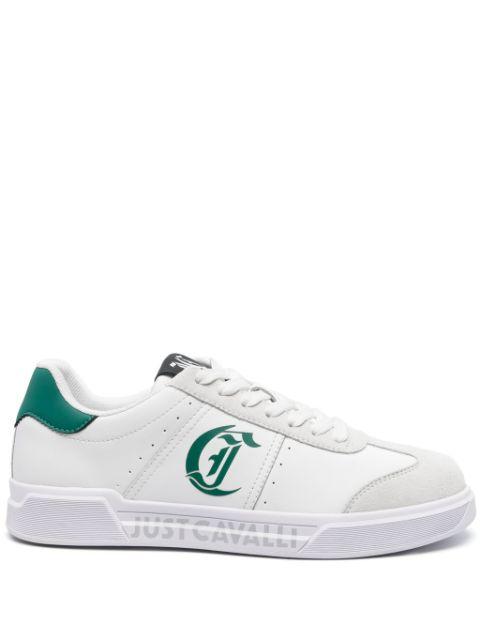 logo-print leather sneakers by JUST CAVALLI