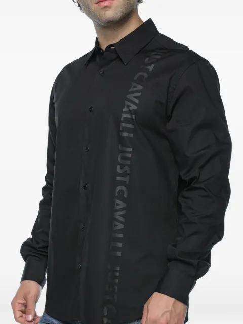 logo-print long-sleeve shirt by JUST CAVALLI