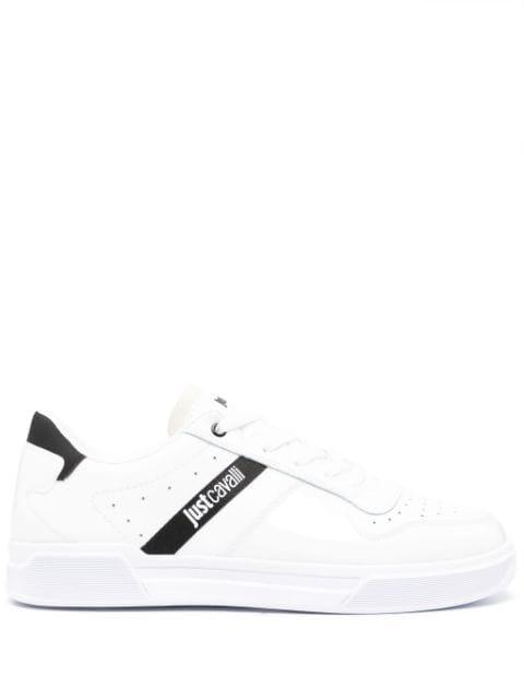 logo-print panelled sneakers by JUST CAVALLI