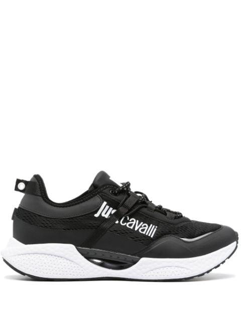 logo-print panelled sneakers by JUST CAVALLI