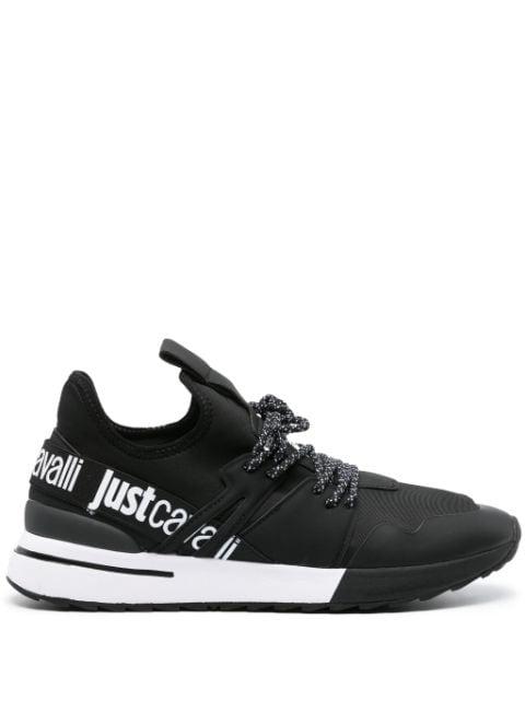 logo-print panelled sneakers by JUST CAVALLI