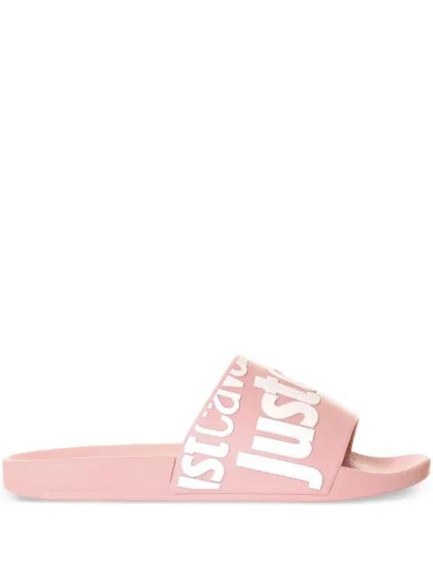 logo-print slippers by JUST CAVALLI