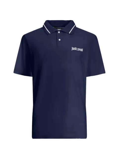 logo-print tipped polo shirt by JUST CAVALLI