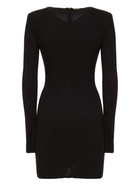 long-sleeve draped dress by JUST CAVALLI