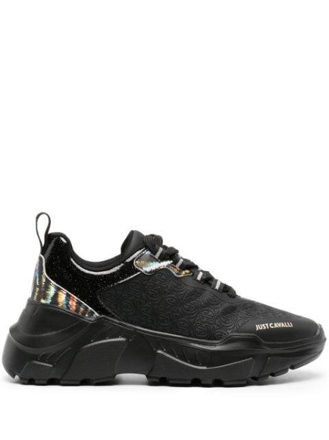 monogram panelled chunky sneakers by JUST CAVALLI