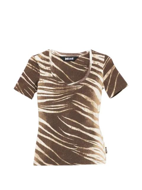 print short-sleeve top by JUST CAVALLI