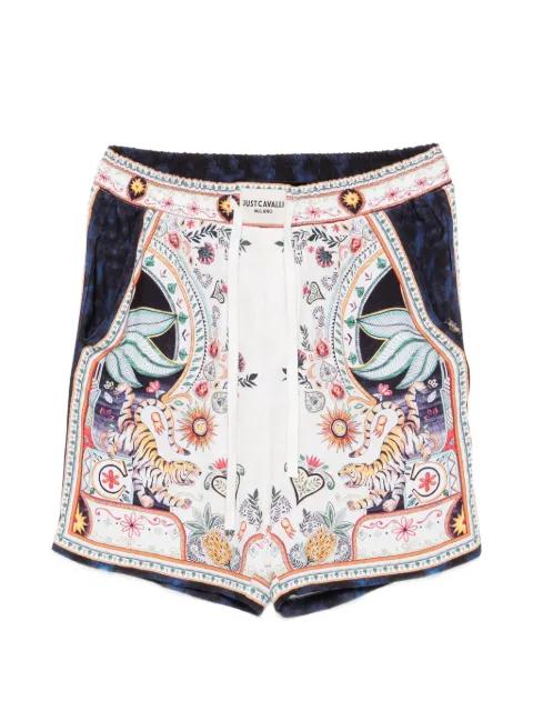 printed drawstring shorts by JUST CAVALLI
