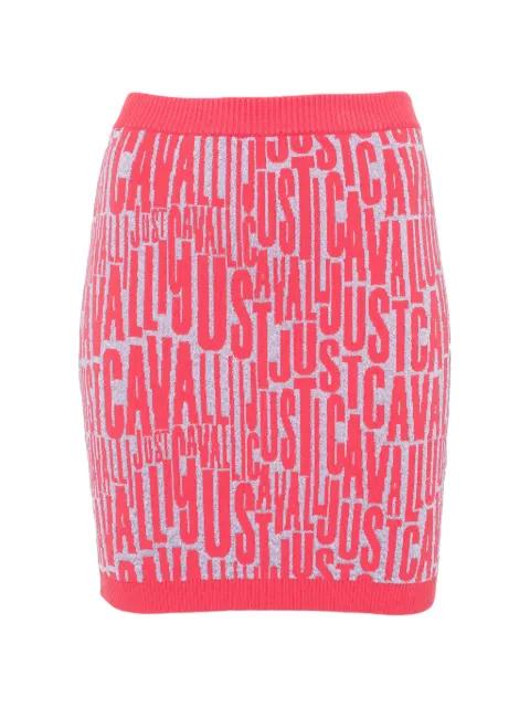 ribbed branded mini skirt by JUST CAVALLI