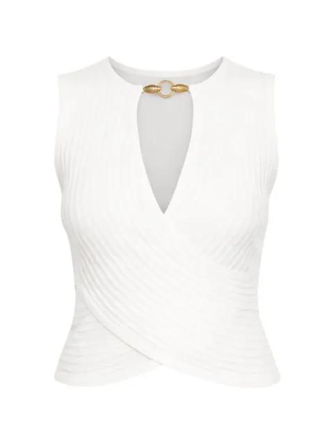 ring-detail top by JUST CAVALLI