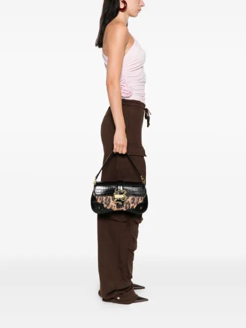 snake-buckle leopard-print shoulder bag by JUST CAVALLI