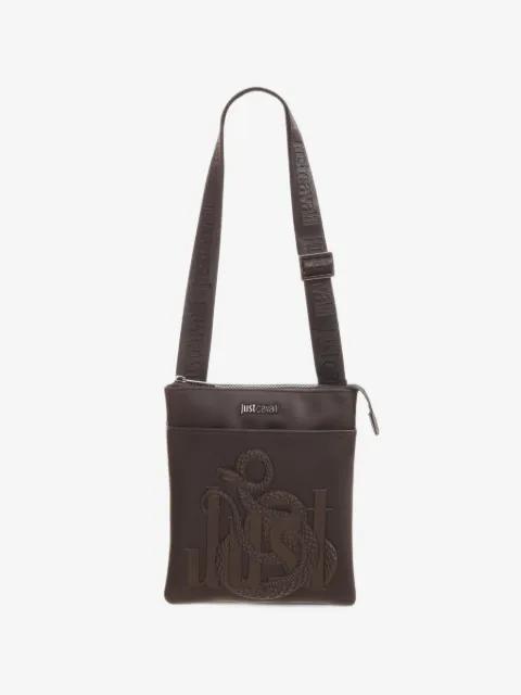 snake-embossed logo shoulder bag by JUST CAVALLI