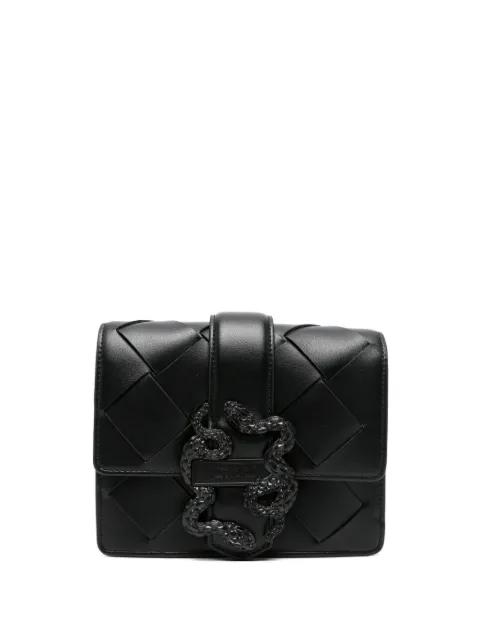 snake woven leather crossbody bag by JUST CAVALLI