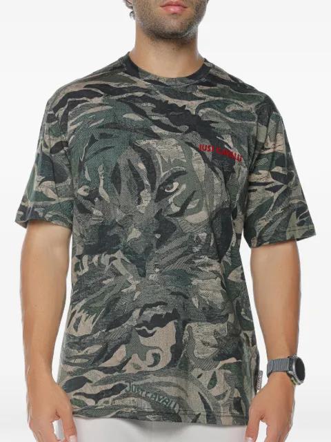 tiger-camouflage t-shirt by JUST CAVALLI