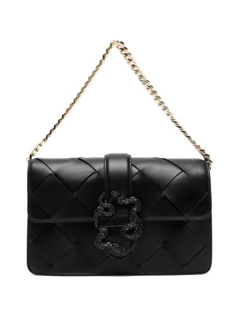 woven buckle tote bag by JUST CAVALLI