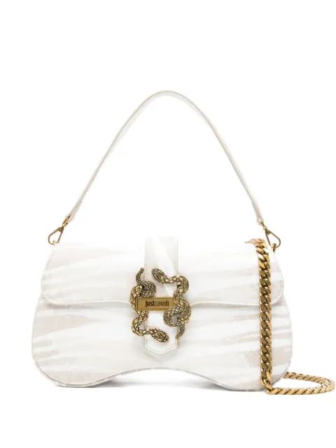 zebra-print buckle tote bag by JUST CAVALLI