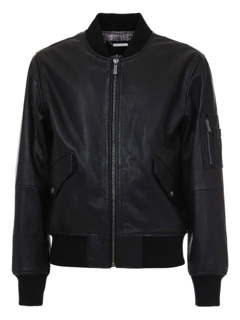zip-up leather jacket by JUST CAVALLI