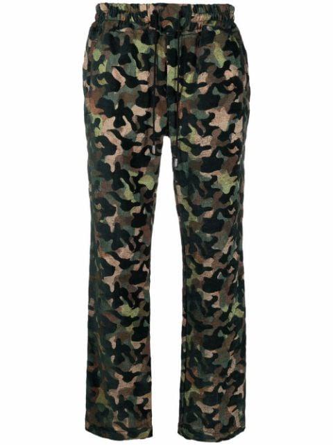camouflage-print straight-leg trousers by JUST DON
