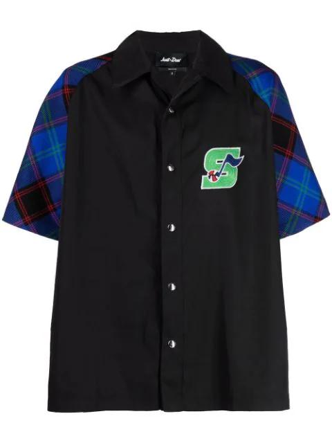 colour-block short-sleeved shirt by JUST DON