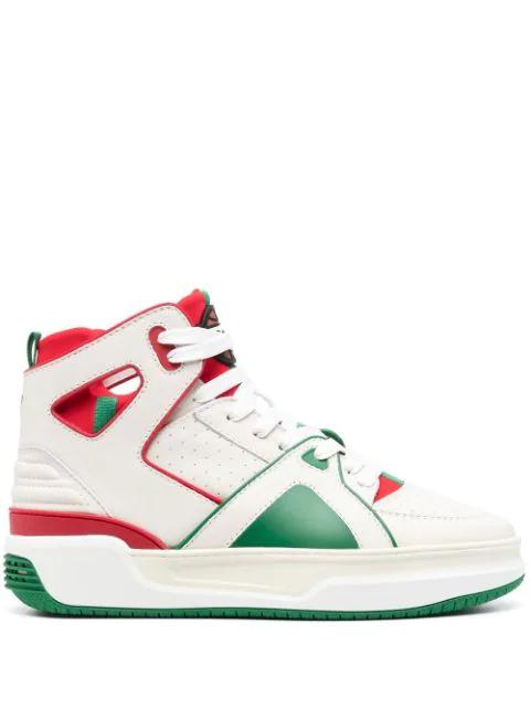 panelled leather sneakers by JUST DON
