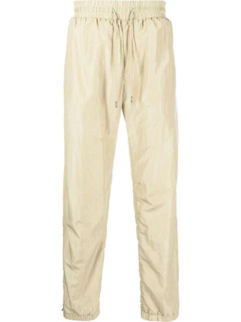 stripe-side tech track pants by JUST DON
