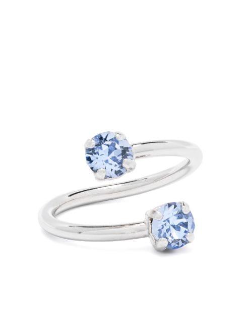Juno crystal-embellished mid ring by JUSTINE CLENQUET