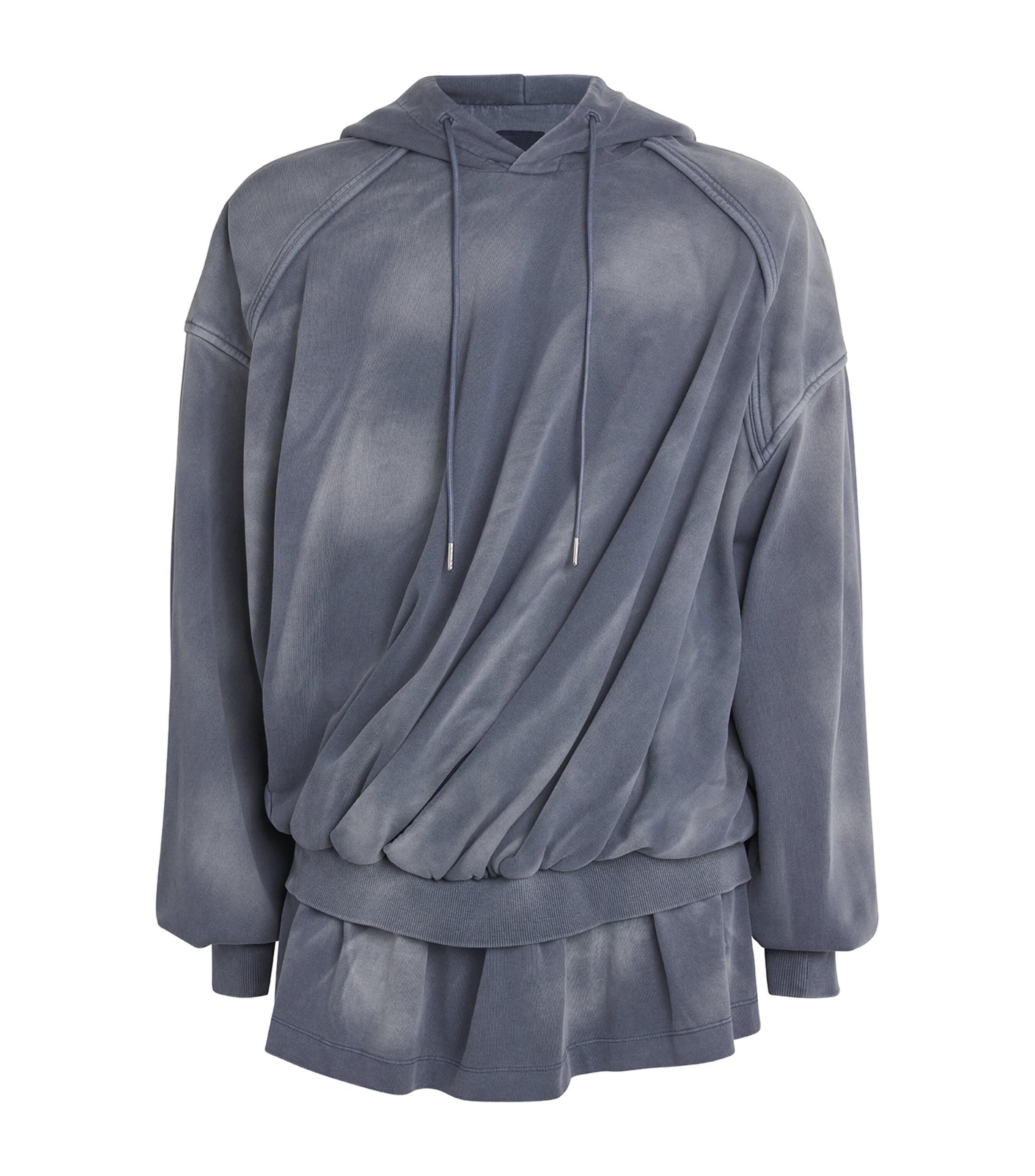 Cotton Twisted Layered Hoodie by JUUN.J