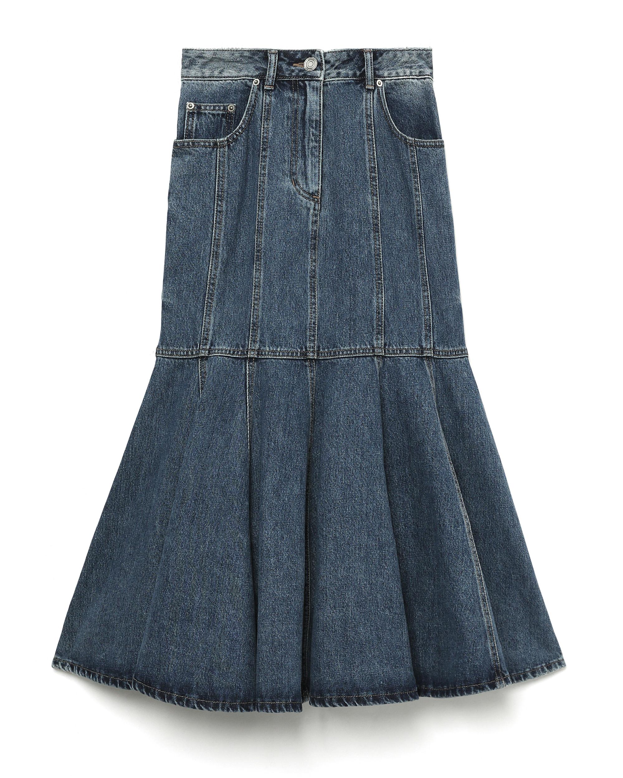 Flared denim midi skirt by JUUN.J
