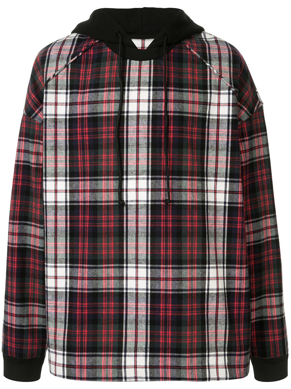 Synthesize check block hoodie by JUUN.J