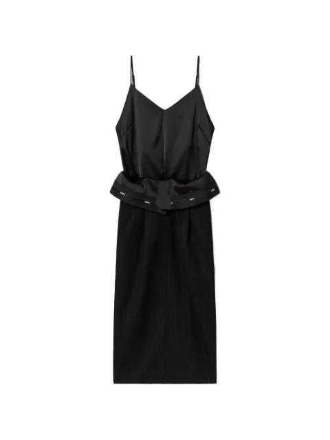 V-neck pinstripe dress by JUUN.J