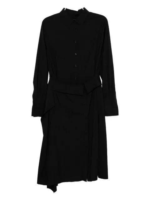 belted-waist shirt dress by JUUN.J