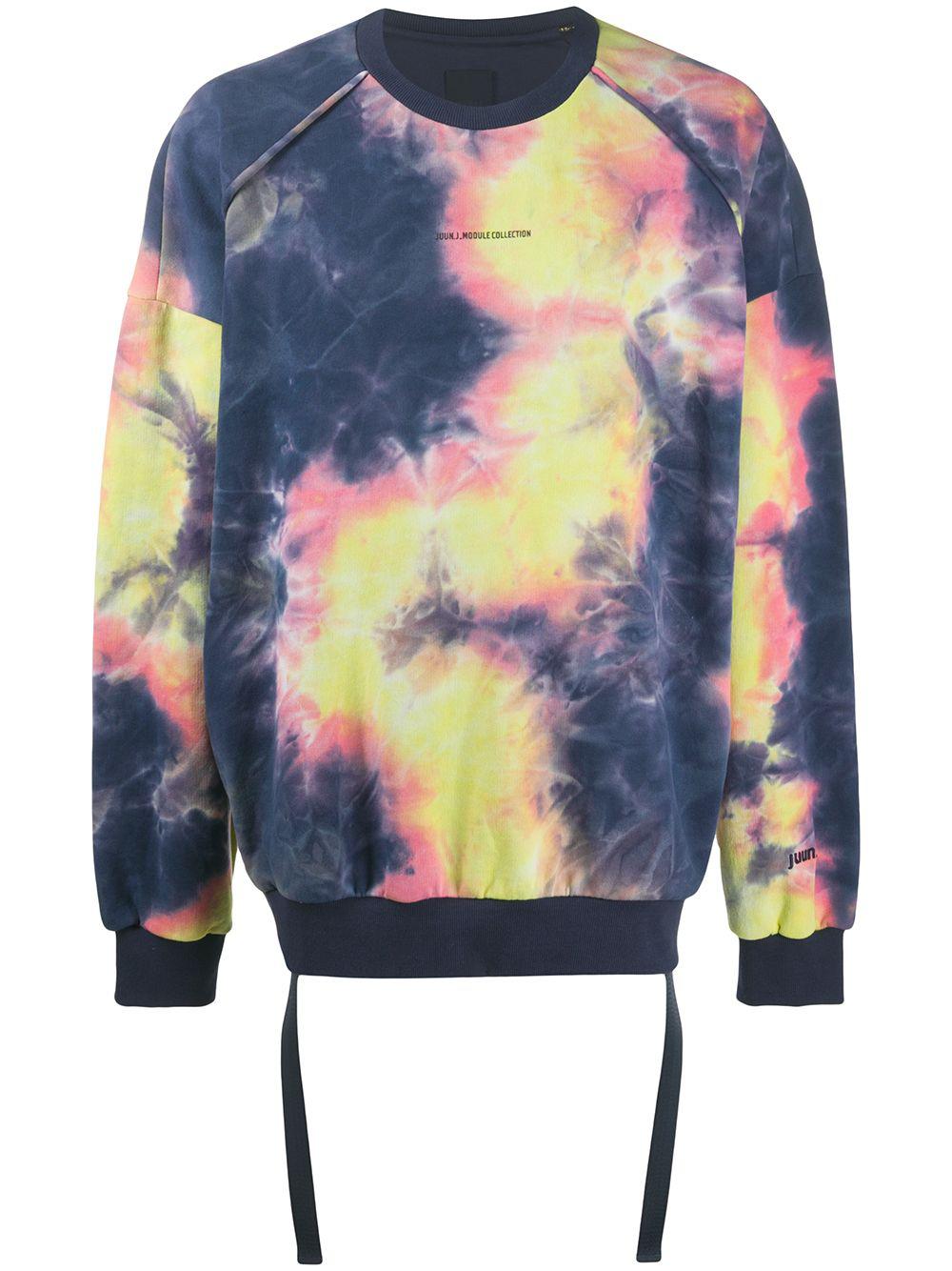 crew neck tie dye sweatshirt by JUUN.J