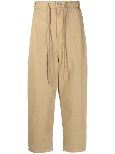 cropped tapered-leg trousers by JUUN.J