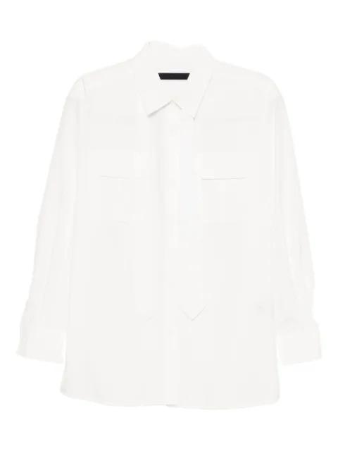detachable-scarf blouse by JUUN.J