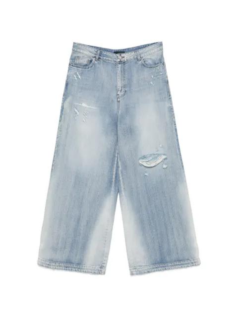 distressed wide-leg jeans by JUUN.J