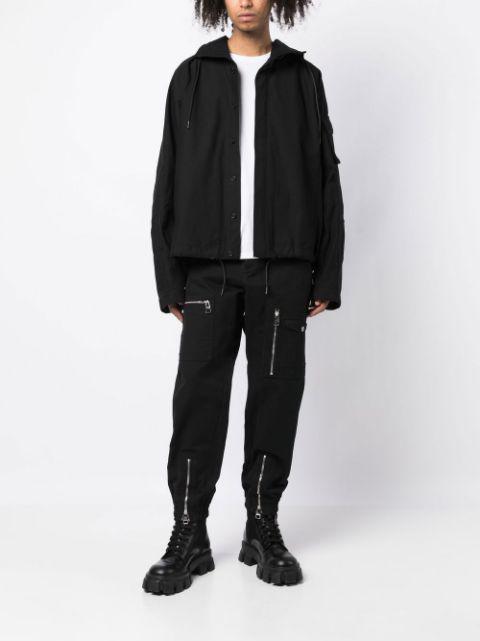 drawstring hood shirt jacket by JUUN.J