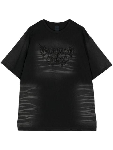 embroidered-motif cotton t-shirt by JUUN.J