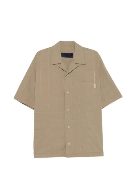 grid-stitch short-sleeve shirt by JUUN.J