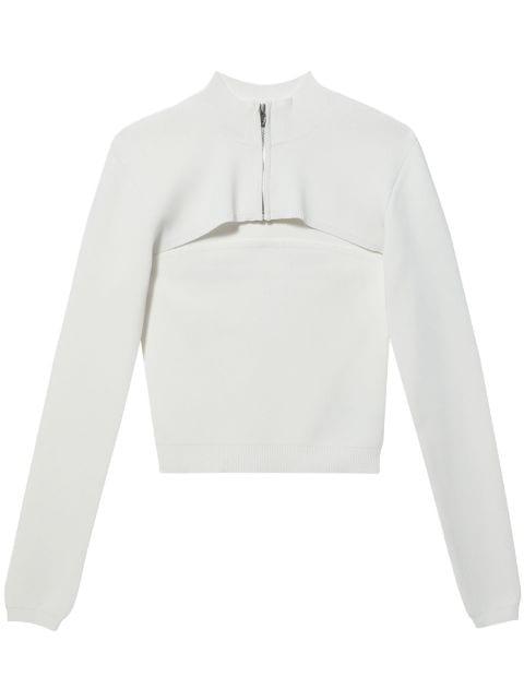 high-neck zipped jumper by JUUN.J