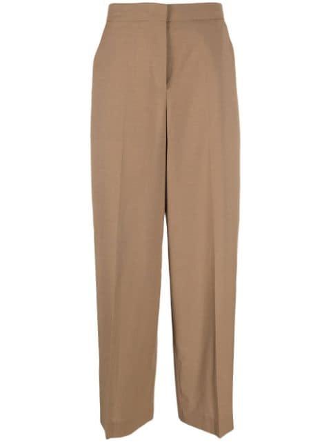 high-waisted straight-leg trousers by JUUN.J