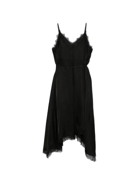 lace-trim slip midi dress by JUUN.J