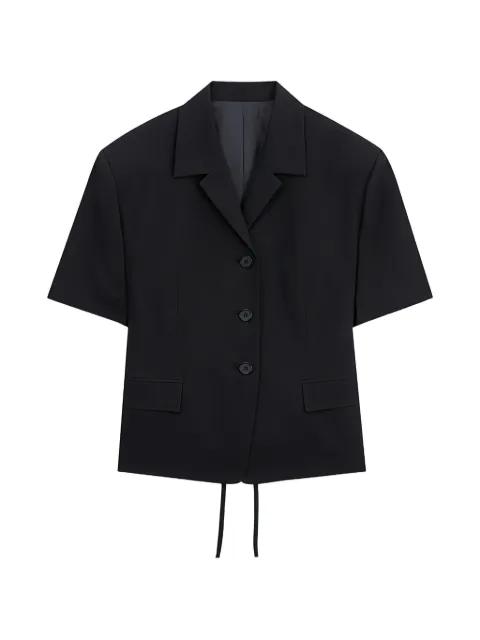 lace-up short-sleeve jacket by JUUN.J