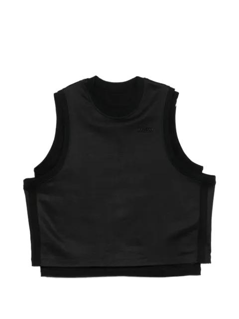 layered logo-plaque vest by JUUN.J