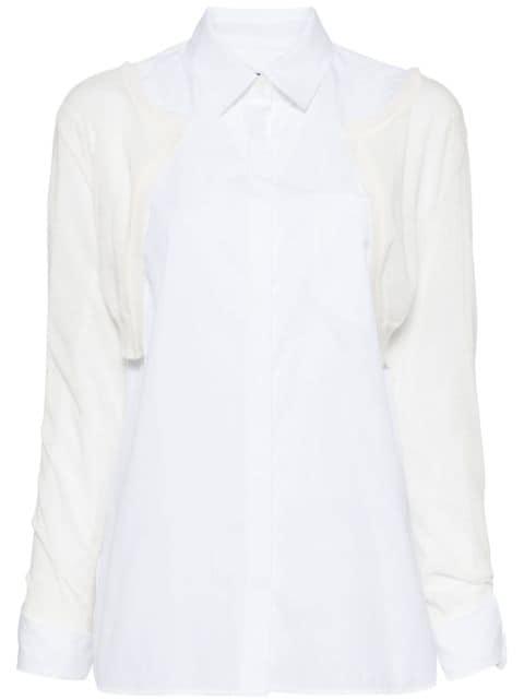 layered long-sleeve shirt by JUUN.J