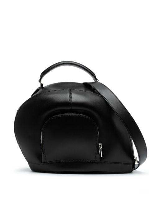 logo-lettering leather tote bag by JUUN.J