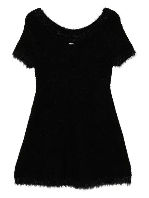 logo-patched knit dress by JUUN.J